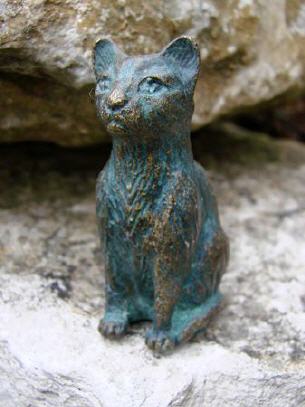 Katze mini aus Bronze